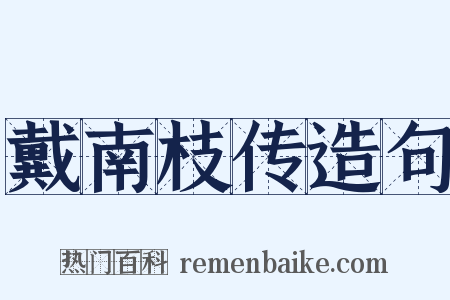 戴南枝传造句是什么意思的图片